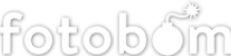 Fotobom white logo